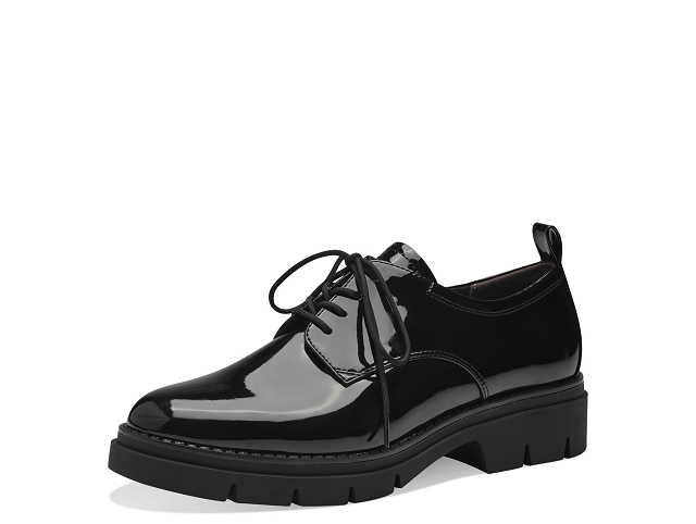 Tamaris chaussures a lacets 23302 41 black patent